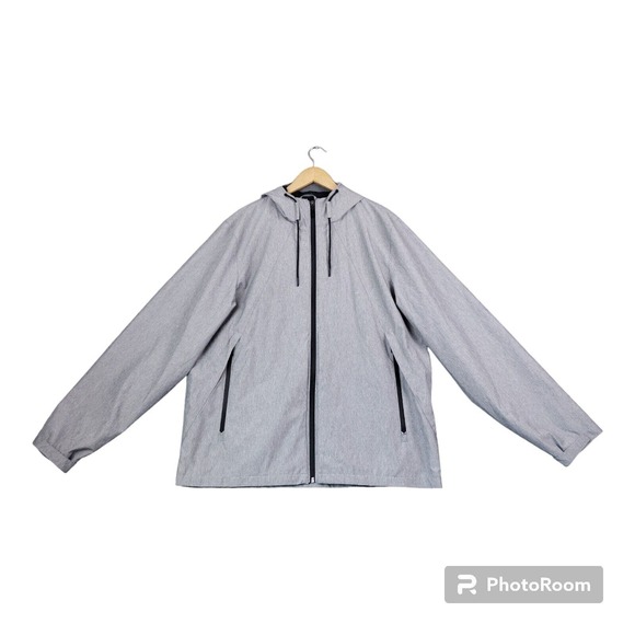 Marc Anthony Men's Designer Full Zip Windbreaker Jacket Size XL Gray & Black - Picture 1 of 15